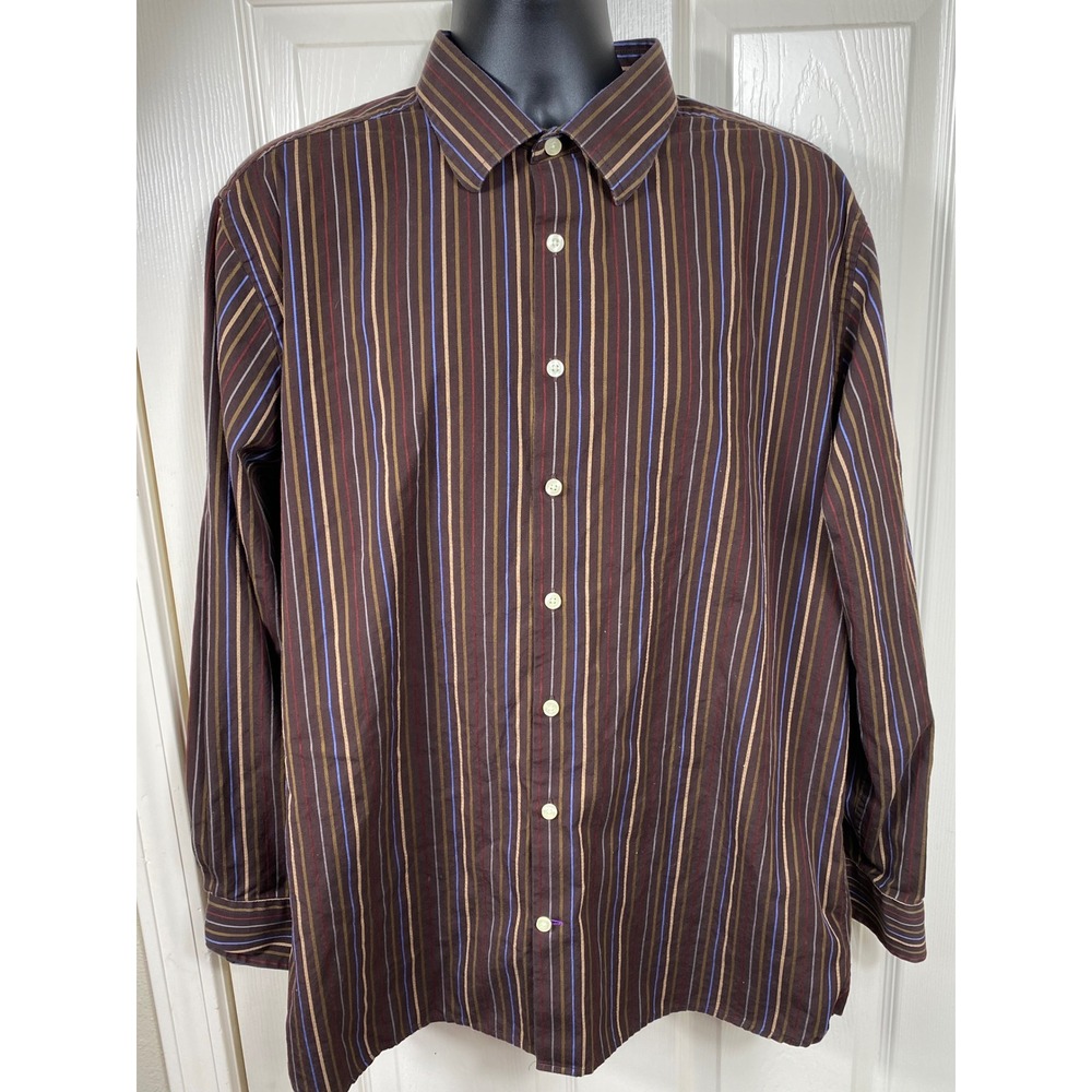 GAP Striped Button Down Shirt Long Sleeve Casual Men's Dress Shirt XL - Picture 1 of 6